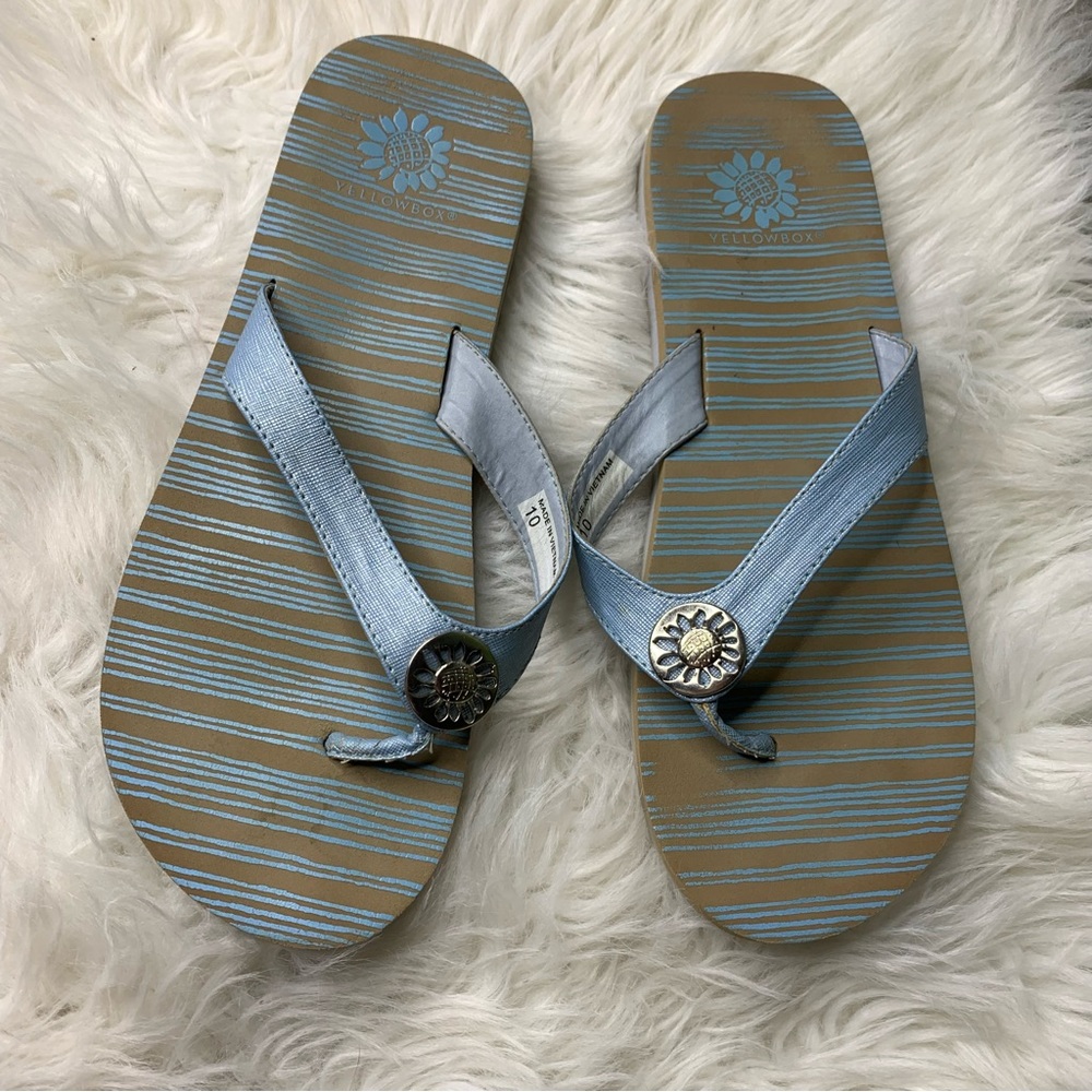 Yellowbox Striped Flip Flops - Picture 1 of 6
